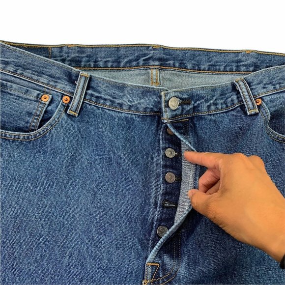 Levi's 501 XX Button Fly Medium Wash Denim Jeans - Picture 5 of 8